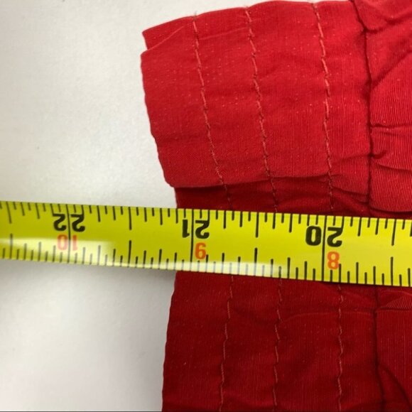 Riani Red Spring Coat with Ruffled Collar - Picture 9 of 14